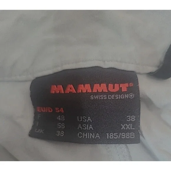Mammut Outdoor Hiking Pants Men's Size 38 US Gray Pockets Wind Resistant - Picture 8 of 9
